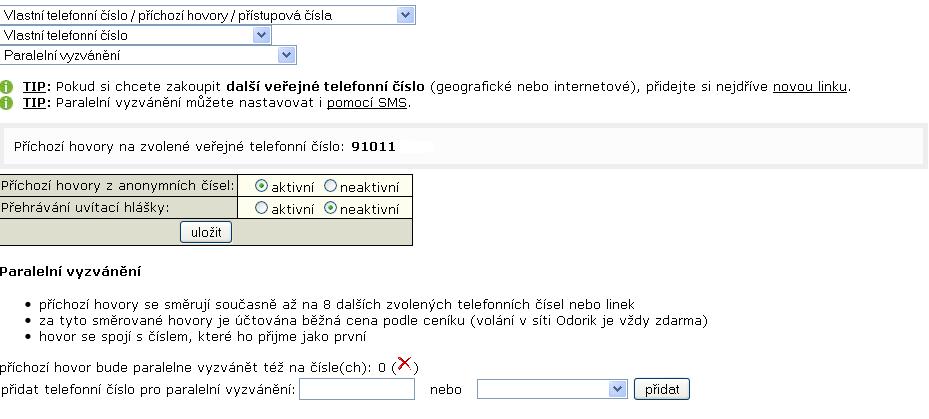 Zjištění stavu kreditu skrze paralelní zvonění